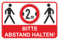 Preview: Hygieneschild 2 Meter Abstand halten